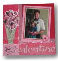 Daddys Little Valentine Scrapbook Page          