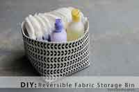DIY Reversible Fabric Storage Bins