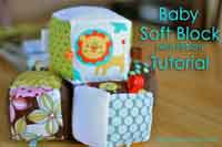 Baby Soft Block with Ribbon Tutorial