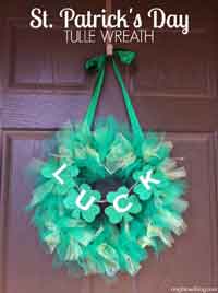 Tulle St. Patricks Day Wreath
