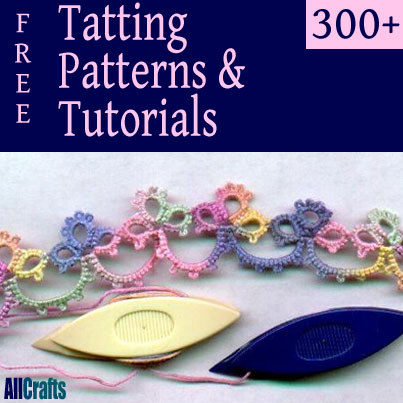 Pinterest image Over 300 Free Tatting Patterns and Projects