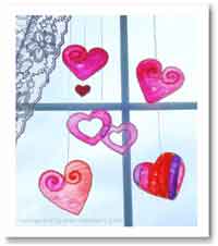 “Stained Glass” Hearts