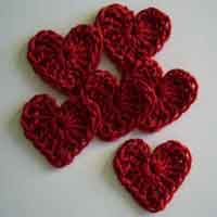 Crocheted Valentine Hearts Pattern