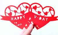 Pretty Valentine Papercut Template