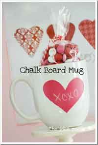 Valentine Chalk Board Mug Gift Tutorial