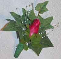 Rosebud and Ivy Boutonniere