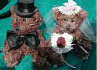 Waxed Bride & Groom Bears