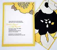 loose leaf fabric wedding invitations with fabric backs