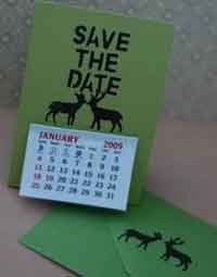 Handmade Wedding Save the Date Calendar