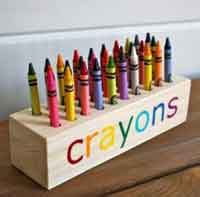 Easy Scrap Wood Crayon or Pencil Block Holder