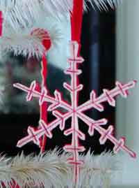 Two Sided Felt Snowflakes